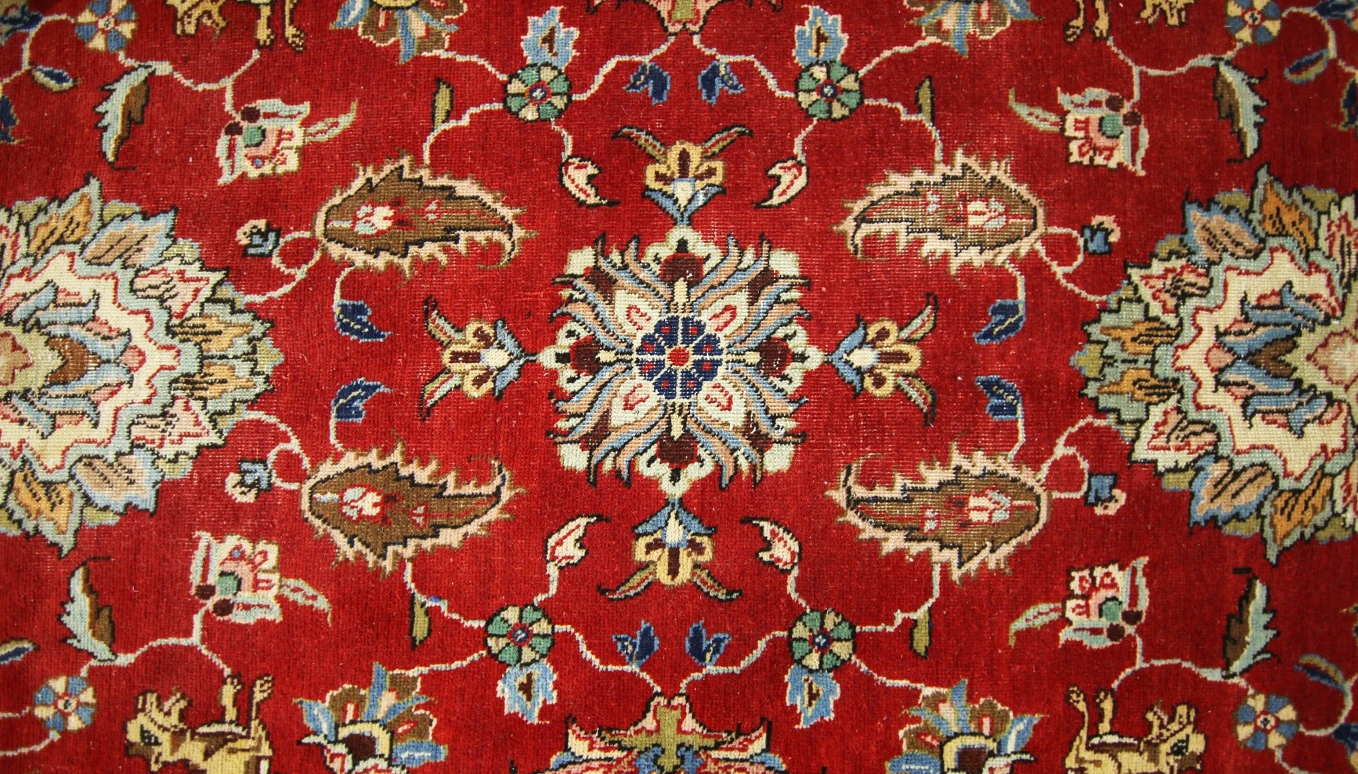 Handmade Vintage Persian Kerman Rug | 376 x 259 cm | 12'4" x 8'6" - Najaf Rugs & Textile