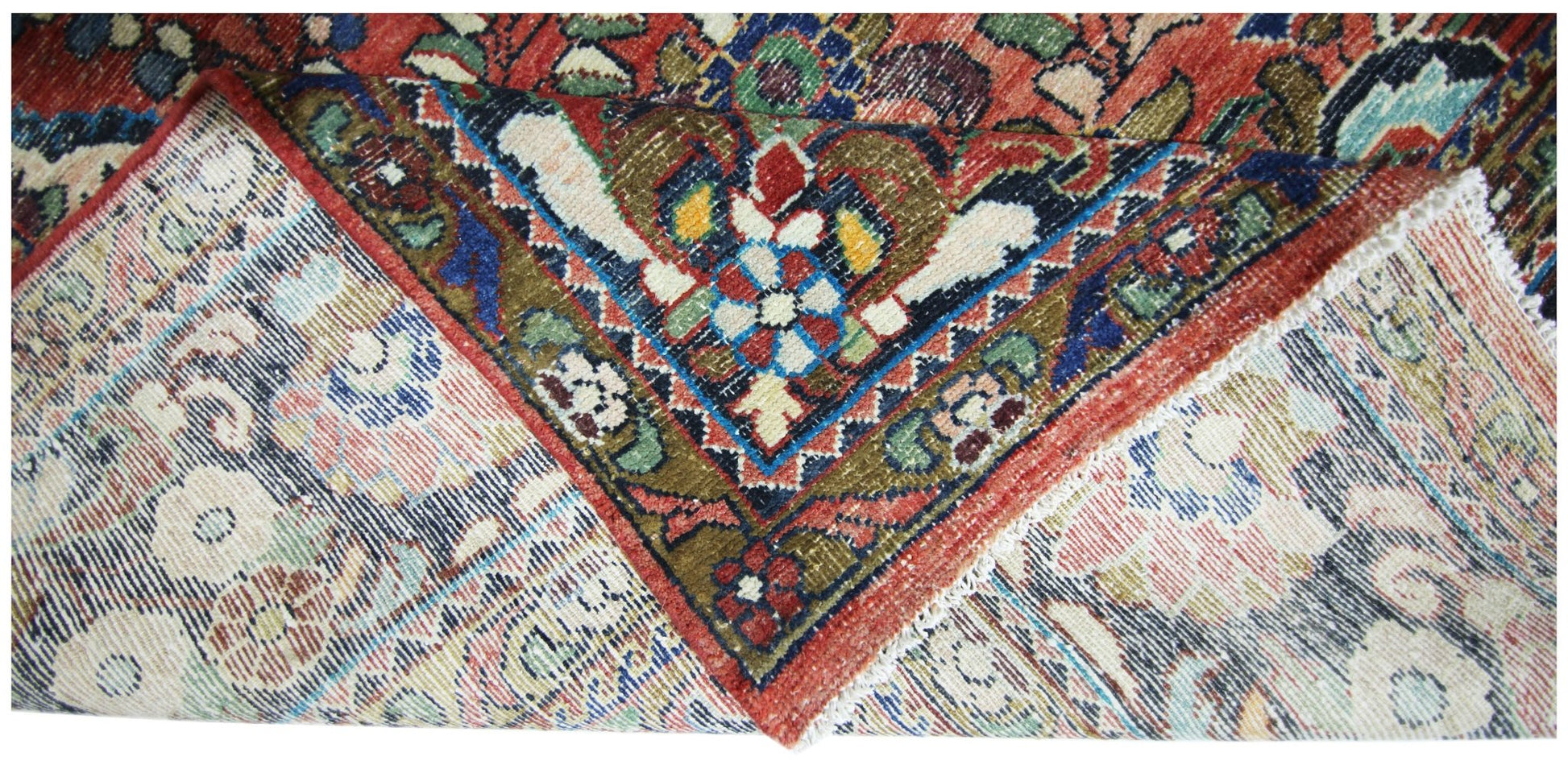 Handmade Vintage Persian Tabriz Rug | 376 x 278 cm | 12'4" x 9'1" - Najaf Rugs & Textile
