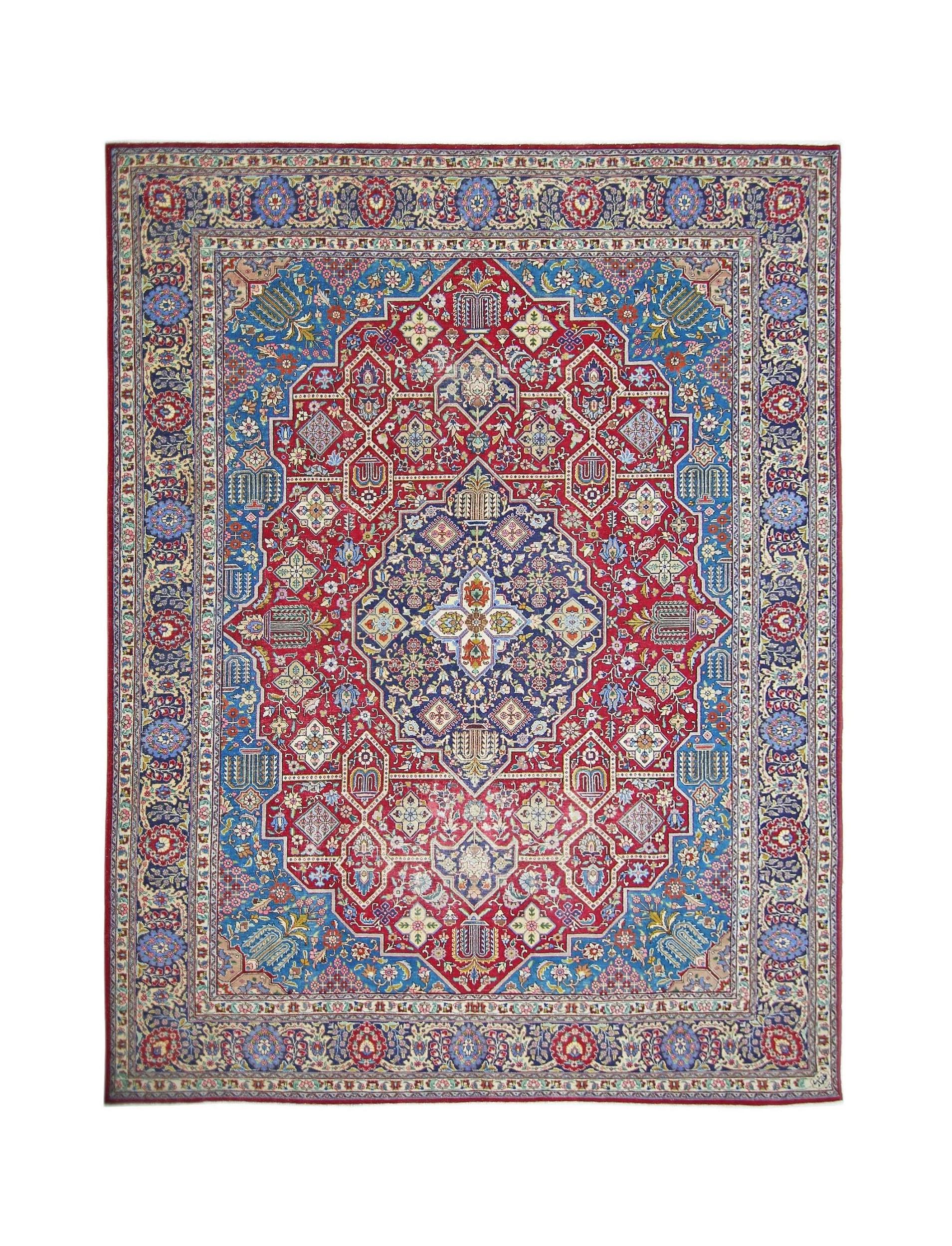 Vintage Persian Tabriz Rug
