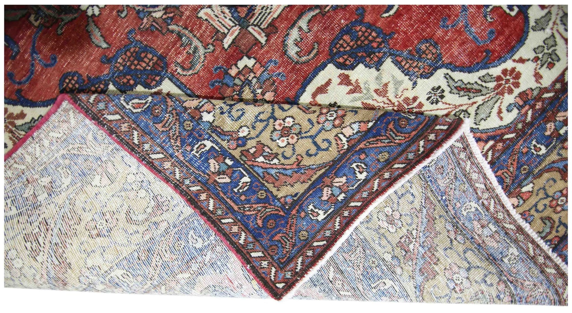 Handmade Vintage Persian Tabriz Rug | 390 x 272 cm | 12'9" x 8'11" - Najaf Rugs & Textile