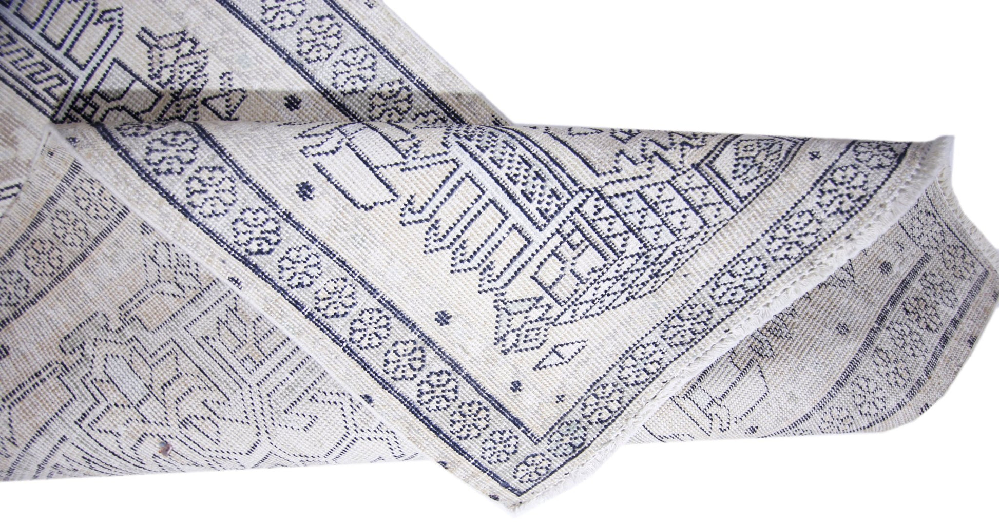 Handmade Vintage Persian Tabriz Hallway Runner | 372 x 90 cm | 12'2" x 2'11" - Najaf Rugs & Textile