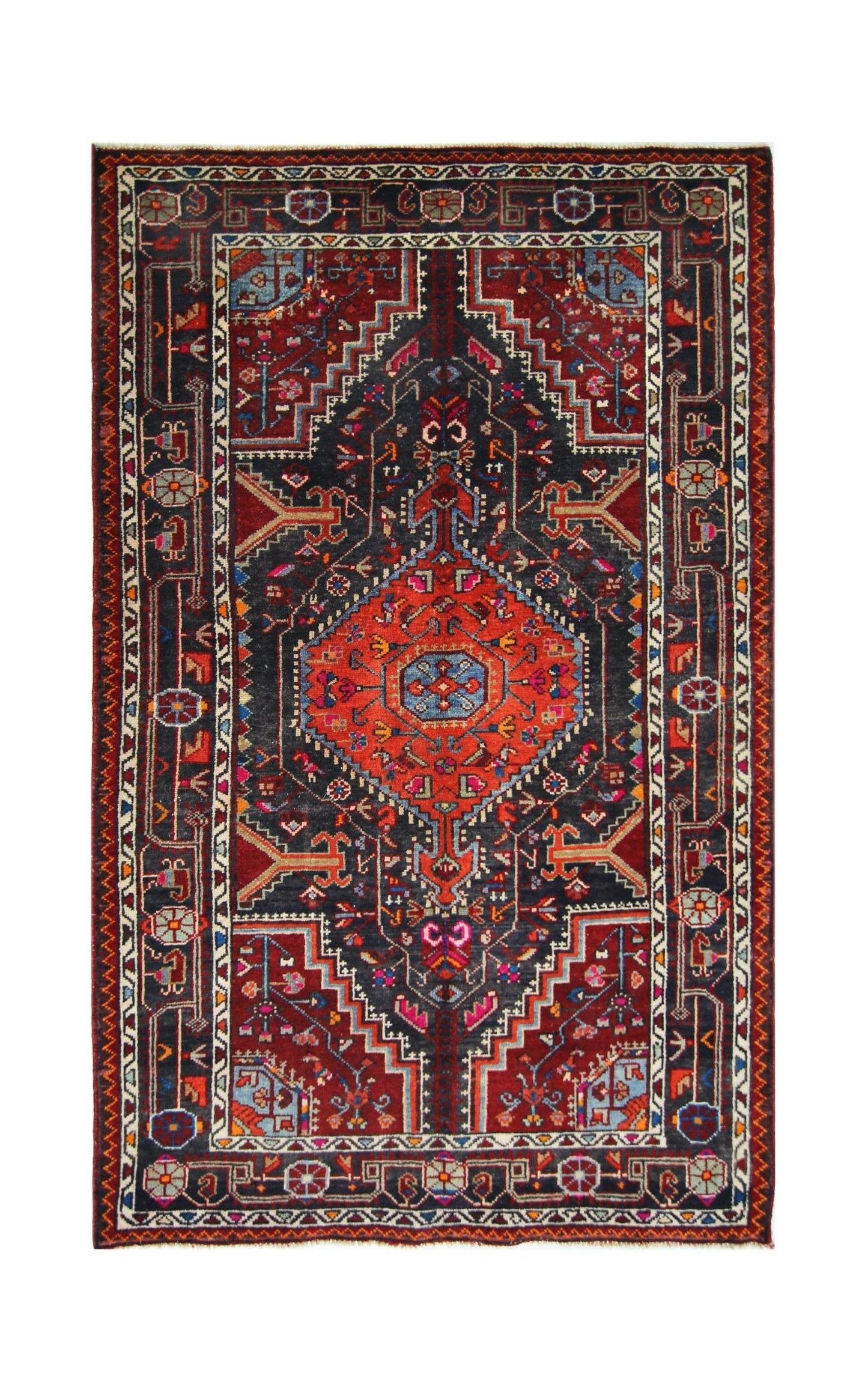 Handmade Vintage Persian Toyserkan Rug | 166 x 107 cm | 5'5" x 3'6" - Najaf Rugs & Textile