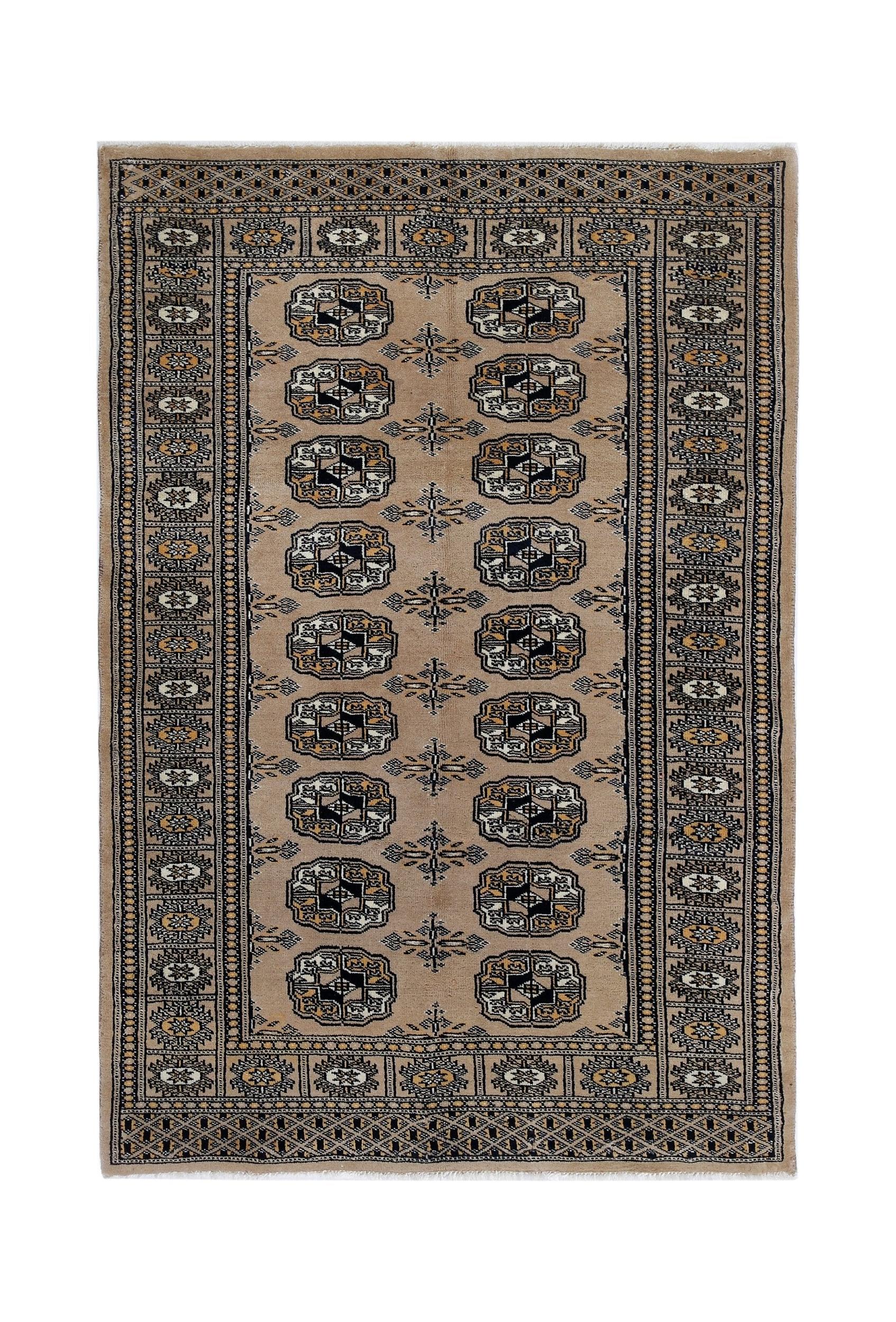 Handmade Vintage Princess Bokhara Rug | 117 x 80 cm | 3'10" x 2'7" - Najaf Rugs & Textile