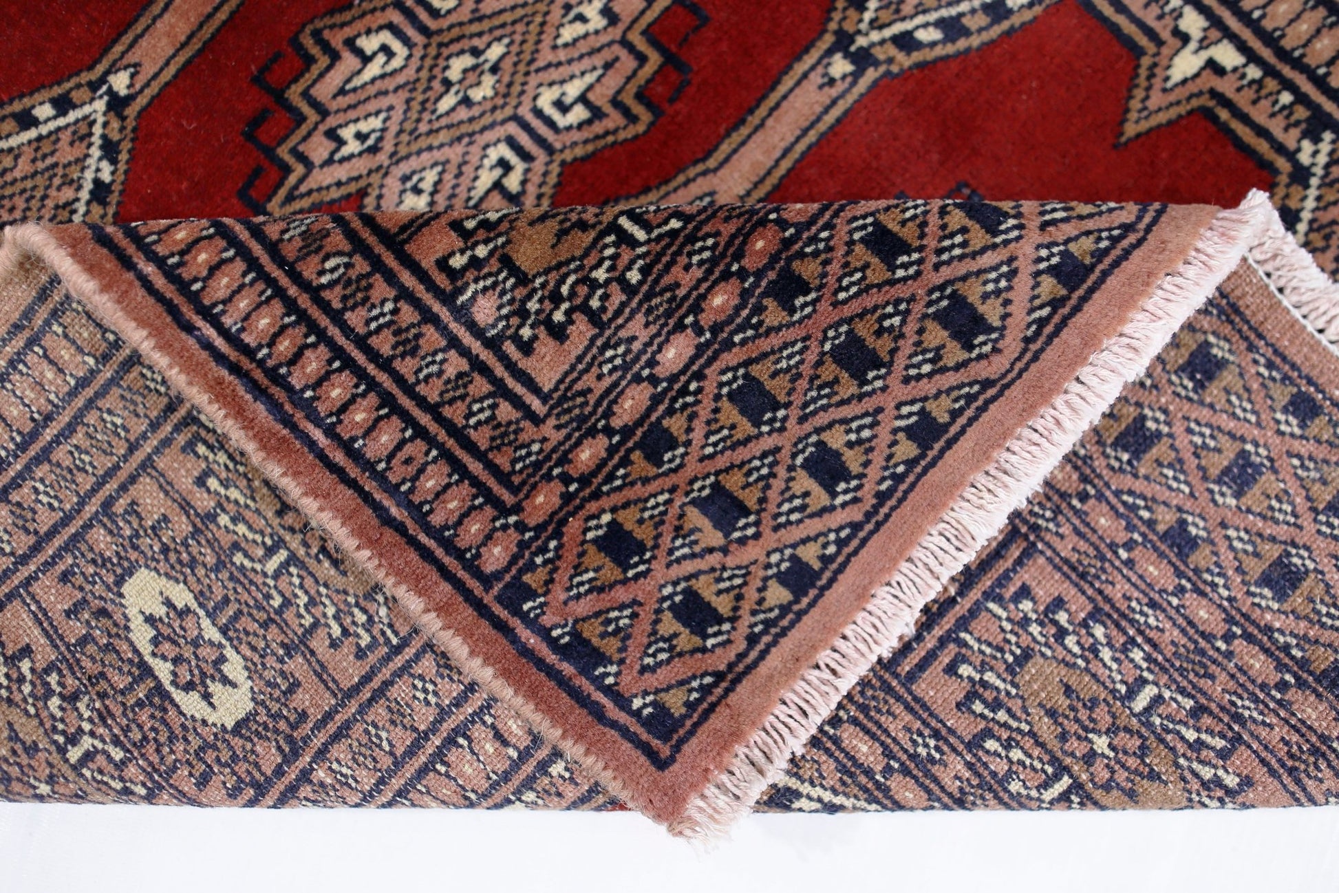 Handmade Vintage Princess Bokhara Rug | 118 x 79 cm | 3'10" x 2'7" - Najaf Rugs & Textile