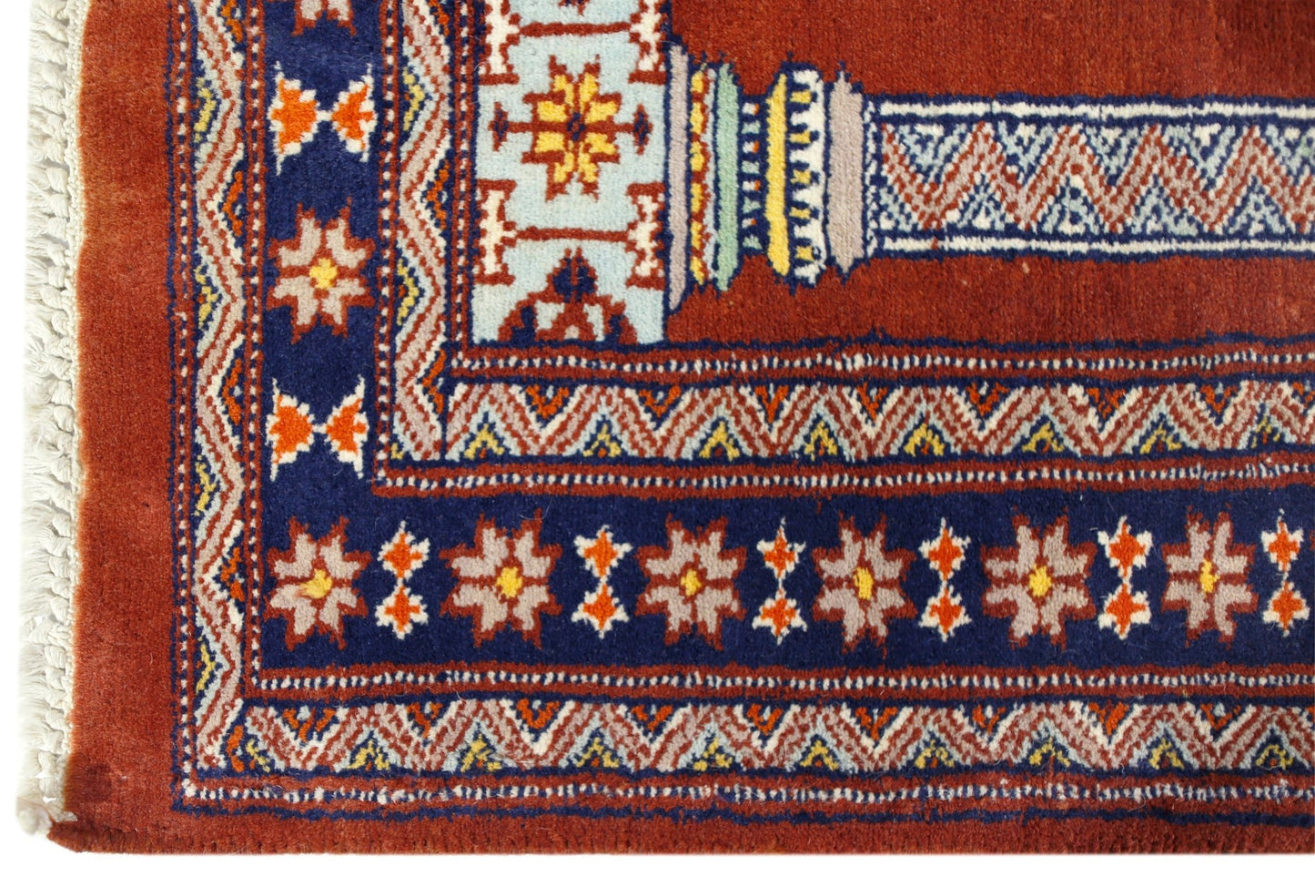 Handmade Vintage Princess Bokhara Prayer Rug | 123 x 74 cm | 4' x 2'5" - Najaf Rugs & Textile