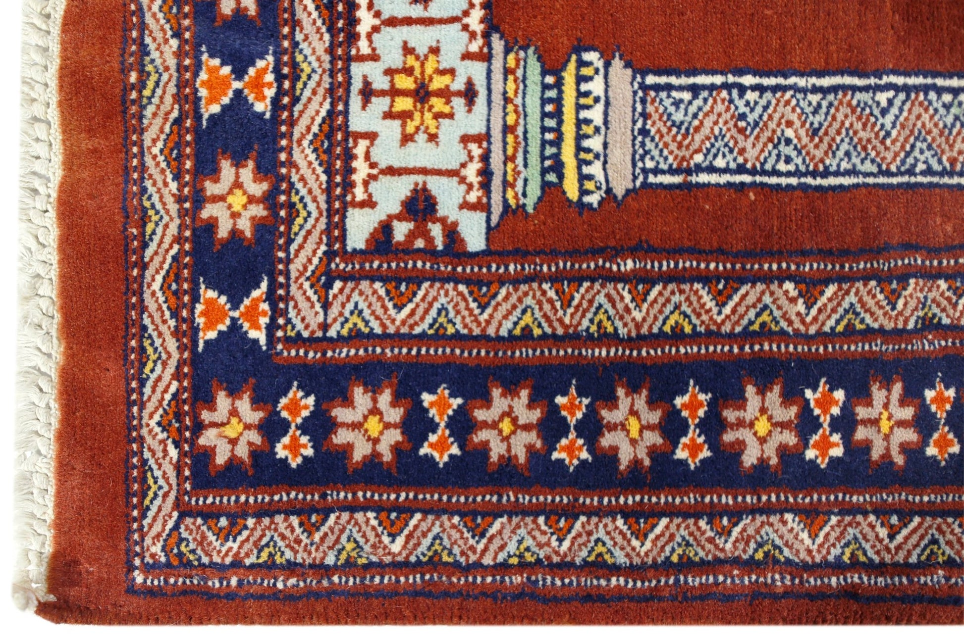 Handmade Vintage Princess Bokhara Prayer Rug | 123 x 74 cm | 4' x 2'5" - Najaf Rugs & Textile