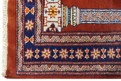 Handmade Vintage Princess Bokhara Prayer Rug | 123 x 74 cm | 4' x 2'5" - Najaf Rugs & Textile