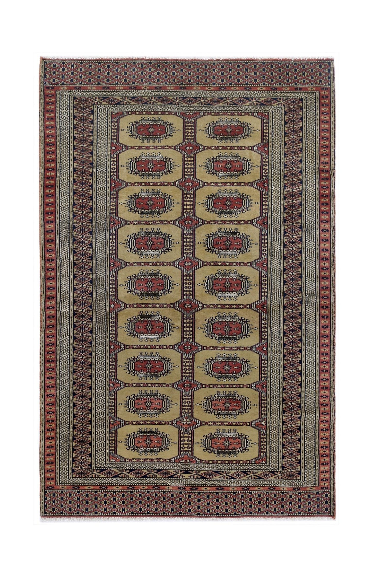 Handmade Vintage Princess Bokhara Rug | 142 x 89 cm | 4'8" x 2'11" - Najaf Rugs & Textile