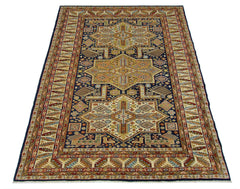 Vintage Pakistani Princess Bokhara rug featuring geometric patterns in a rich, multi-colored palette.