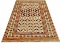 Handmade Vintage Princess Bokhara Rug | 188 x 128 cm | 6'2" x 4'2" - Najaf Rugs & Textile