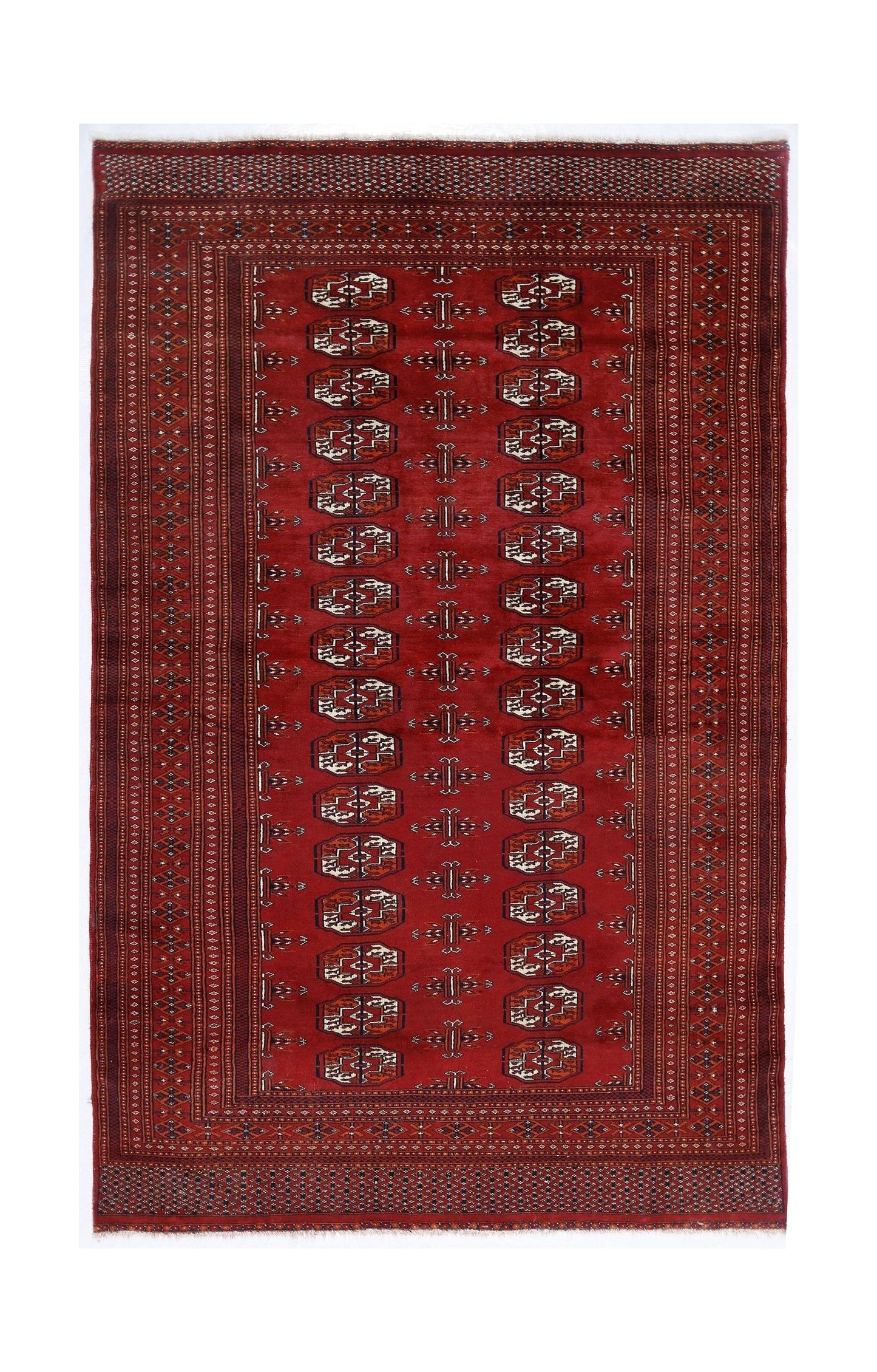 Handmade Vintage Princess Bokhara Rug | 198 x 123 cm | 6'6" x 4' - Najaf Rugs & Textile