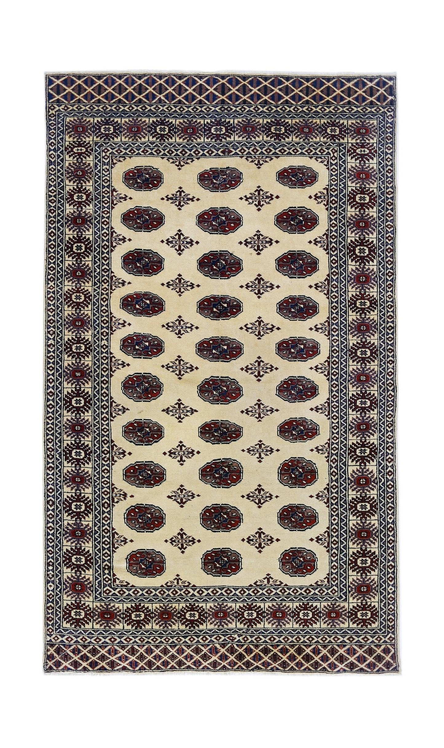 Handmade Vintage Princess Bokhara Rug | 200 x 120 cm | 6'7" x 3'11" - Najaf Rugs & Textile