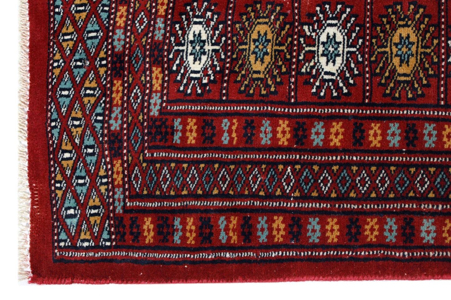 Handmade Vintage Princess Bokhara Rug | 243 x 159 cm | 7'11" x 5'2" - Najaf Rugs & Textile