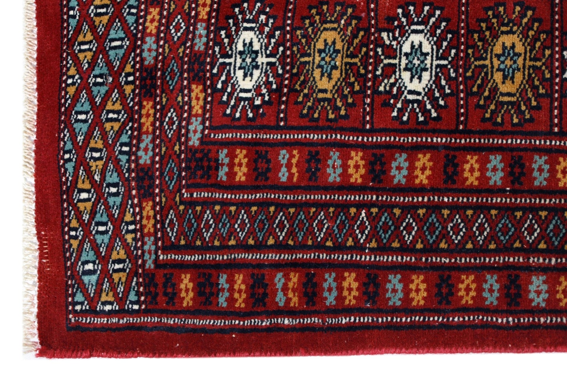 Handmade Vintage Princess Bokhara Rug | 243 x 159 cm | 7'11" x 5'2" - Najaf Rugs & Textile