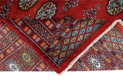 Handmade Vintage Princess Bokhara Rug | 243 x 159 cm | 7'11" x 5'2" - Najaf Rugs & Textile
