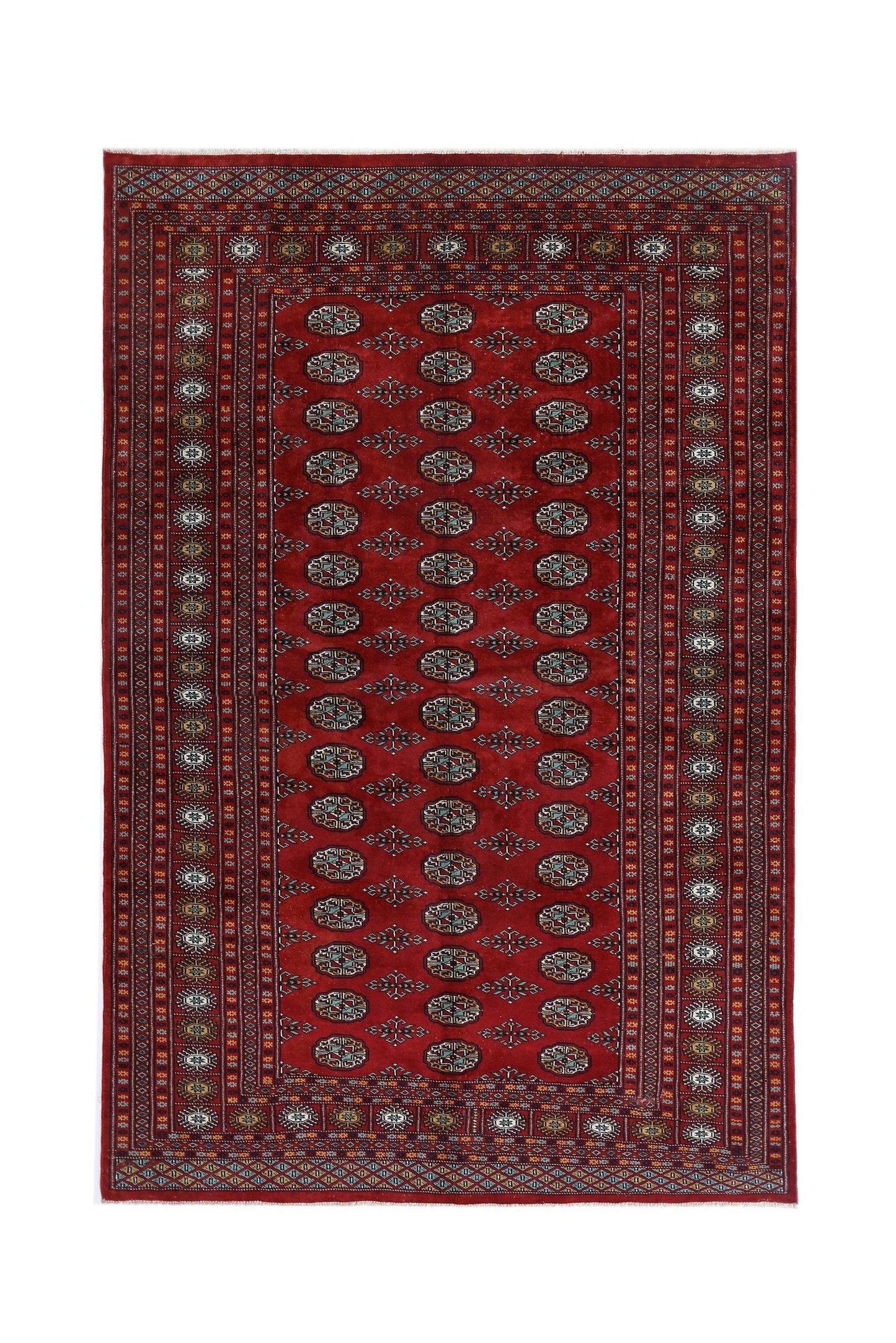 Handmade Vintage Princess Bokhara Rug | 243 x 159 cm | 7'11" x 5'2" - Najaf Rugs & Textile
