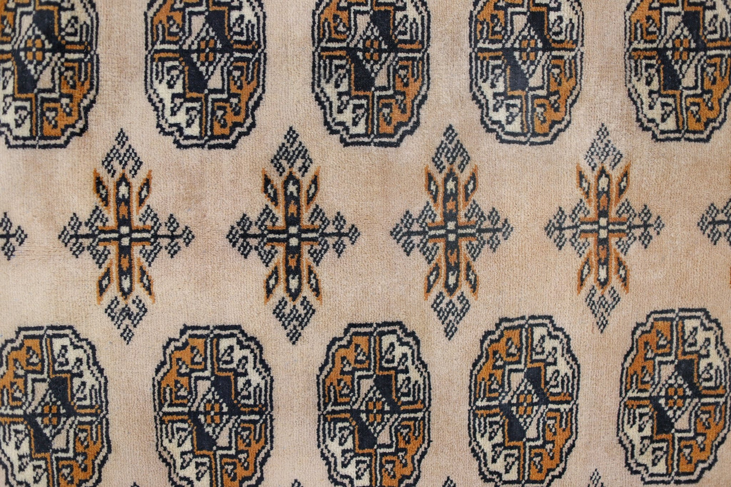 Handmade Vintage Princess Bokhara Rug | 249 x 158 cm | 8'2" x 5'2" - Najaf Rugs & Textile