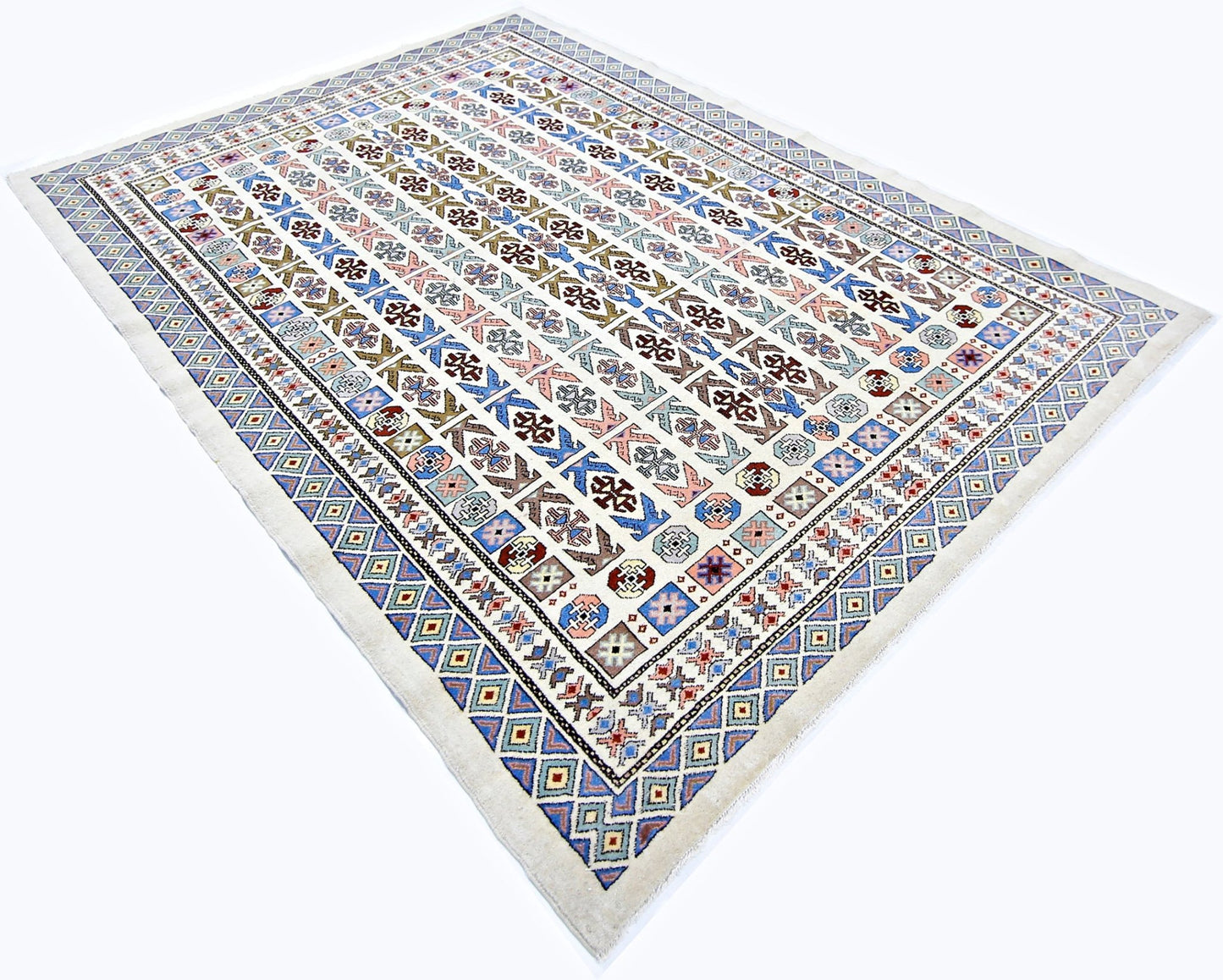 Handmade Vintage Princess Bokhara Rug | 257 x 180 cm | 8'5" x 5'11" - Najaf Rugs & Textile