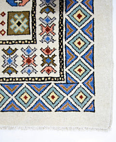 Handmade Vintage Princess Bokhara Rug | 257 x 180 cm | 8'5" x 5'11" - Najaf Rugs & Textile