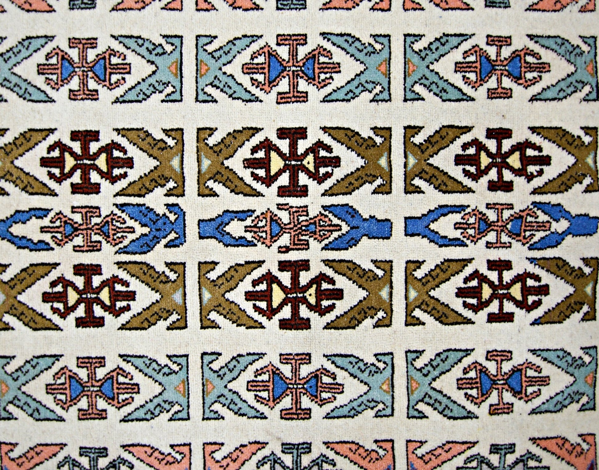 Handmade Vintage Princess Bokhara Rug | 257 x 180 cm | 8'5" x 5'11" - Najaf Rugs & Textile