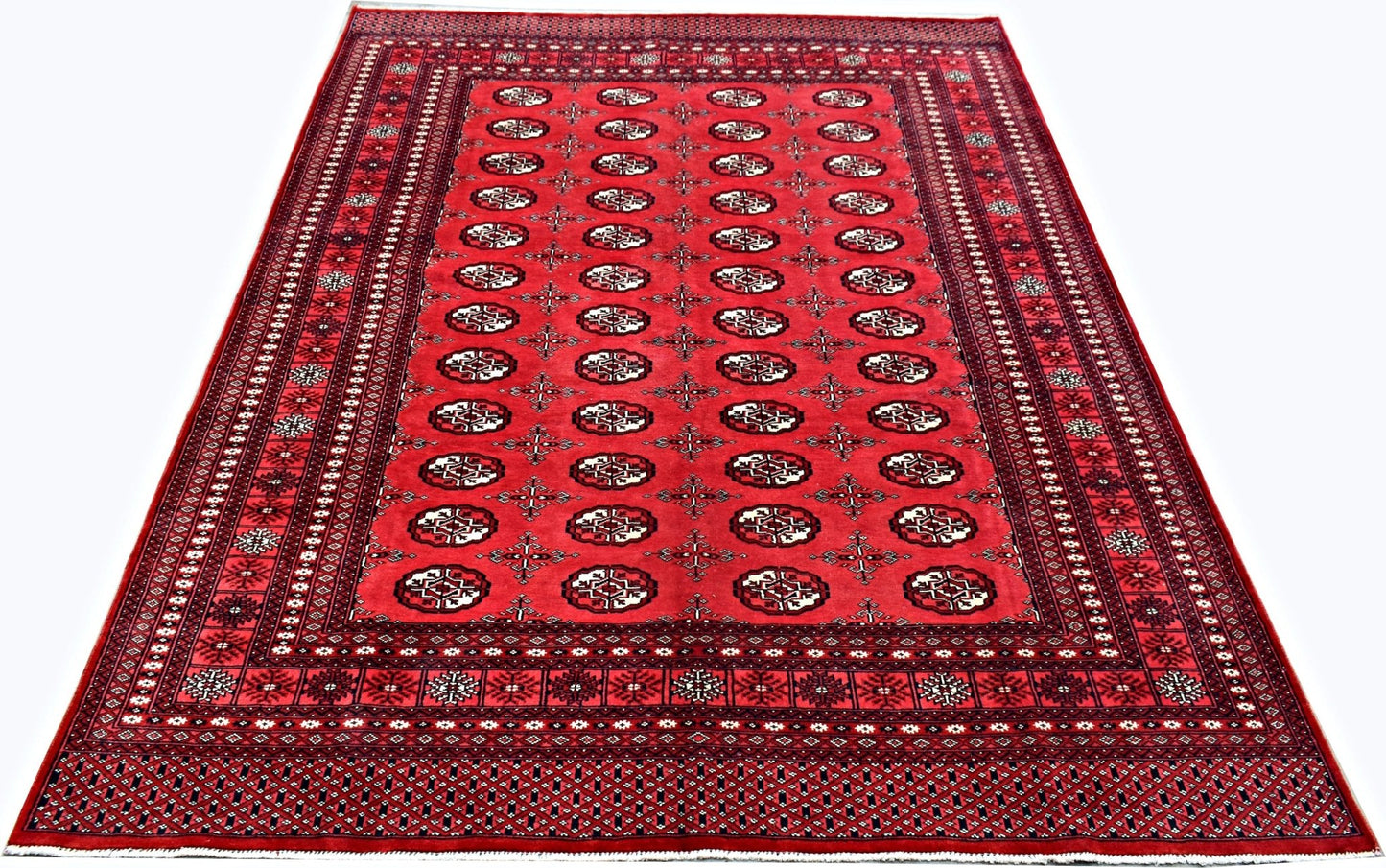 Handmade Vintage Princess Bokhara Rug | 274 x 191 cm | 9'10" x 6'3" - Najaf Rugs & Textile