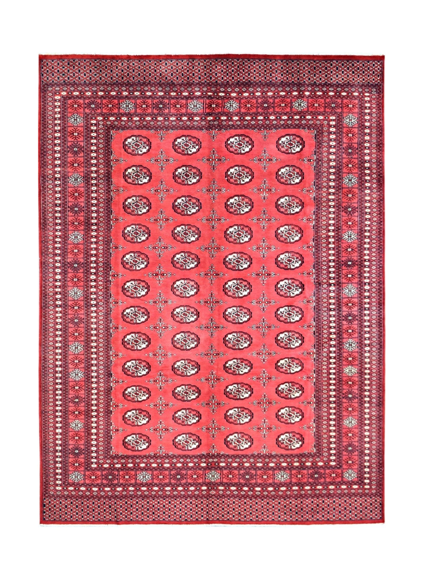 Handmade Vintage Princess Bokhara Rug | 274 x 191 cm | 9'10" x 6'3" - Najaf Rugs & Textile