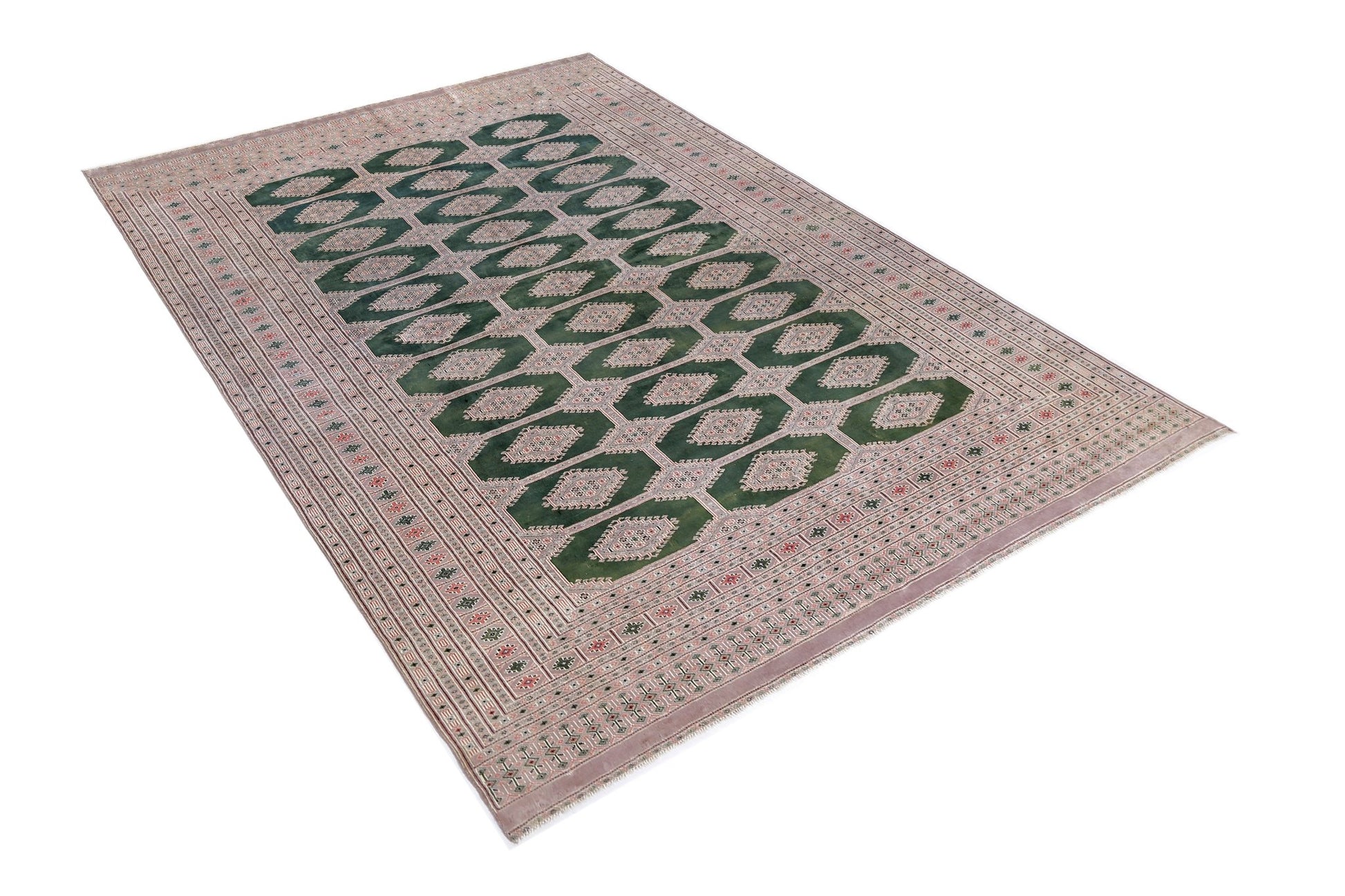 Handmade Vintage Princess Bokhara Rug | 296 x 216 cm | 9'9" x 7'1" - Najaf Rugs & Textile