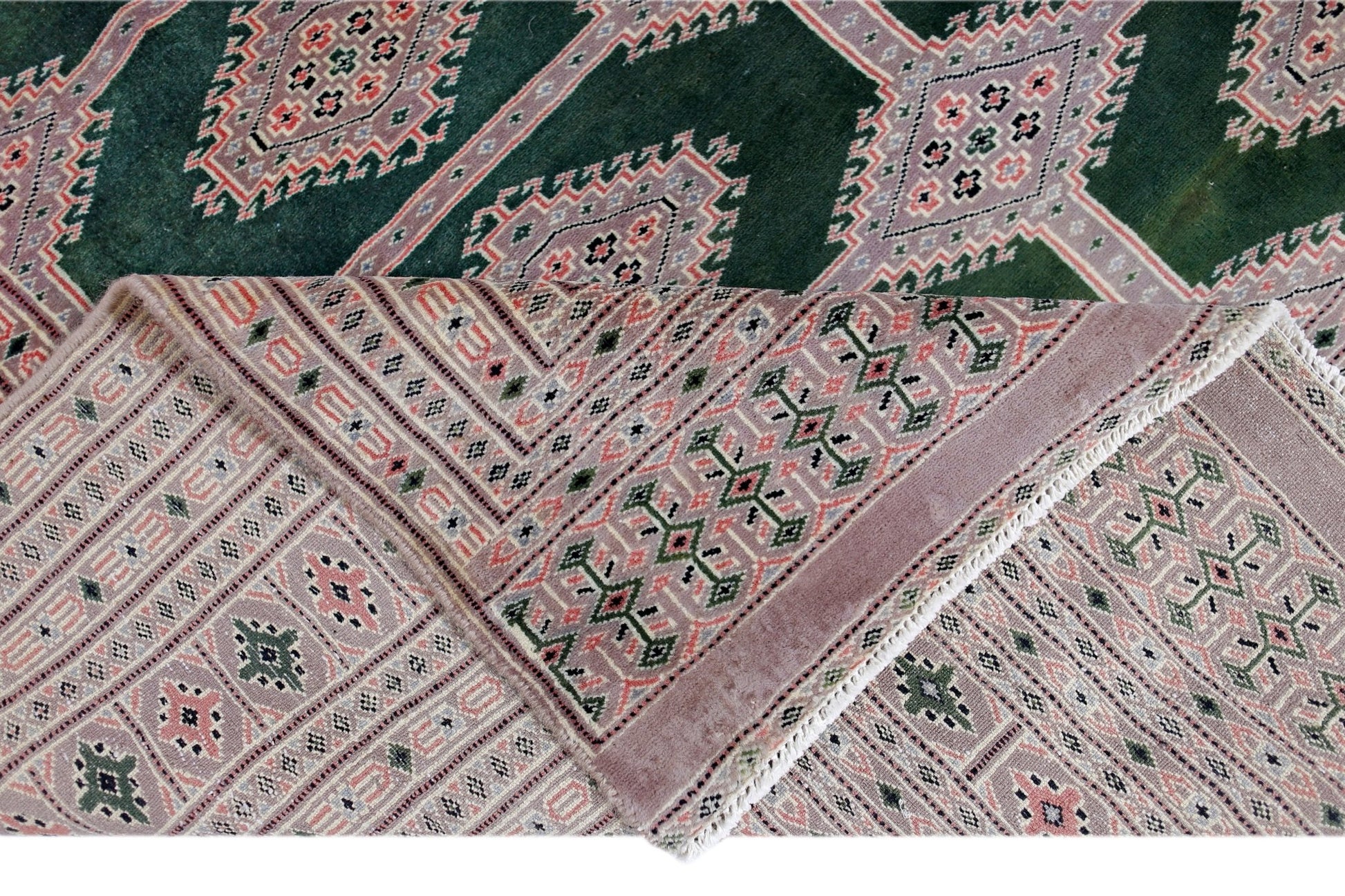 Handmade Vintage Princess Bokhara Rug | 296 x 216 cm | 9'9" x 7'1" - Najaf Rugs & Textile