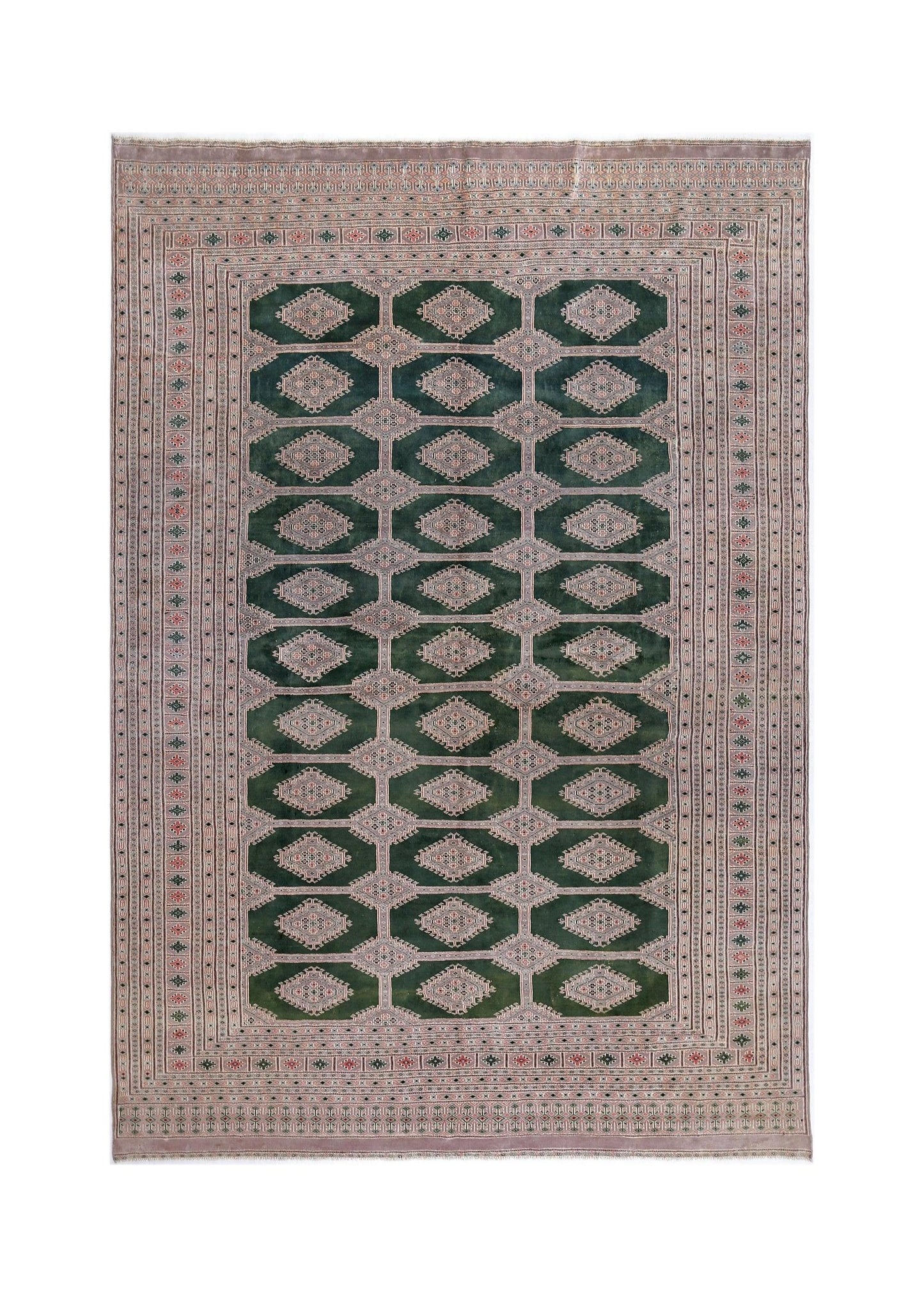 Handmade Vintage Princess Bokhara Rug | 296 x 216 cm | 9'9" x 7'1" - Najaf Rugs & Textile
