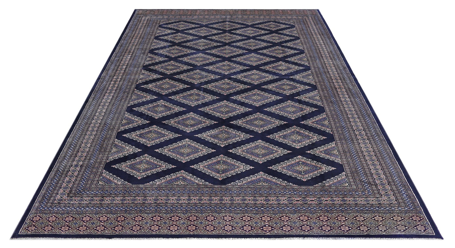 Handmade Vintage Princess Bokhara Rug | 309 x 214 cm | 10'2" x 7' - Najaf Rugs & Textile