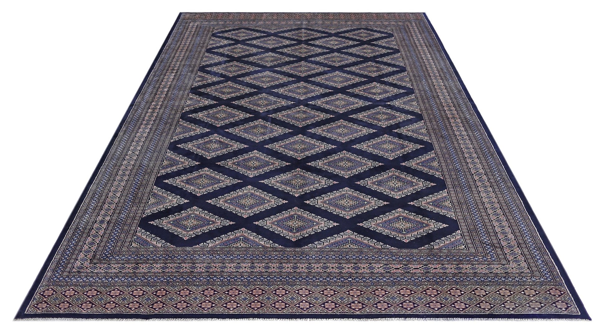 Handmade Vintage Princess Bokhara Rug | 309 x 214 cm | 10'2" x 7' - Najaf Rugs & Textile