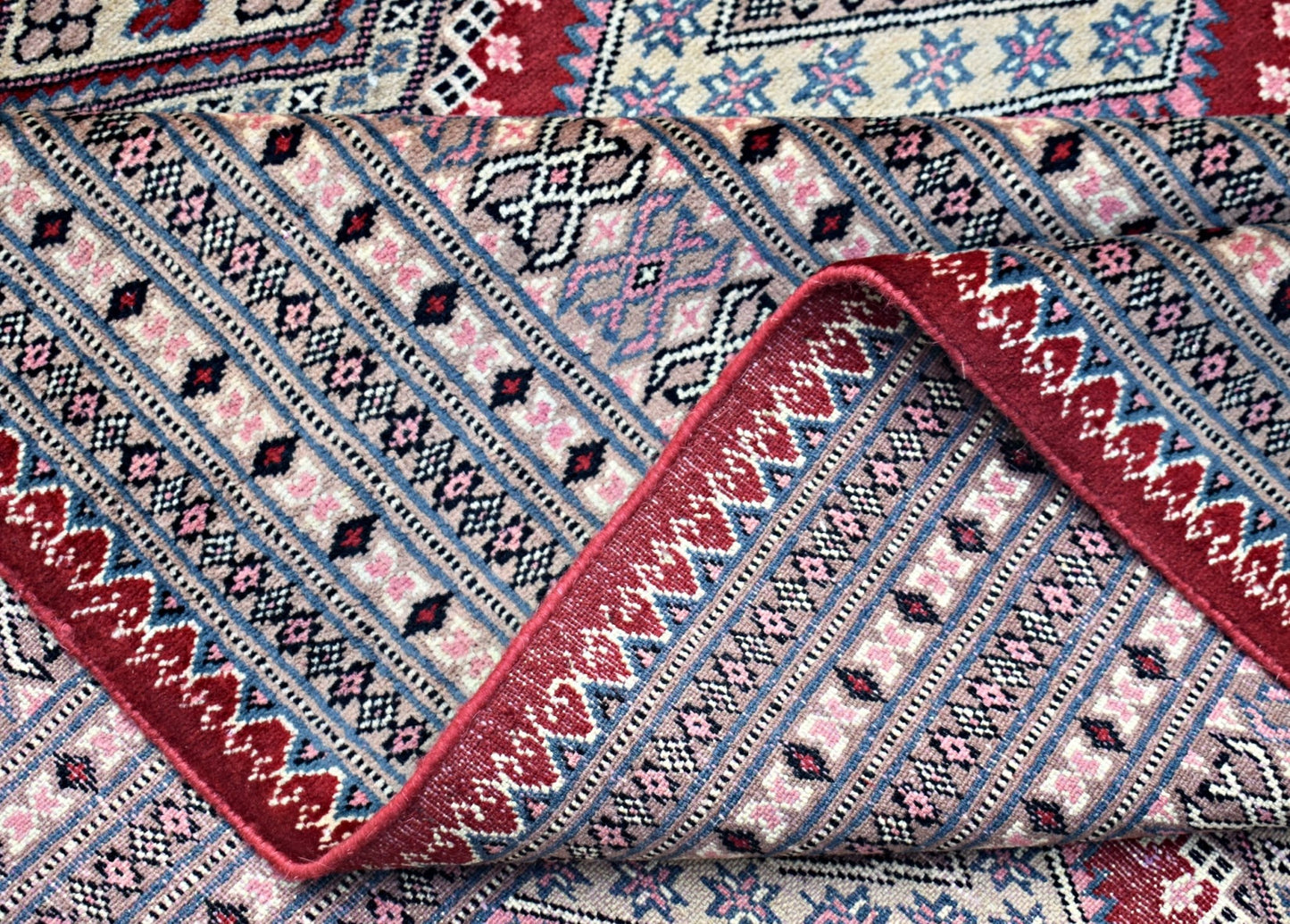 Handmade Vintage Princess Bokhara Rug | 310 x 217 cm | 10'2" x 7'2" - Najaf Rugs & Textile
