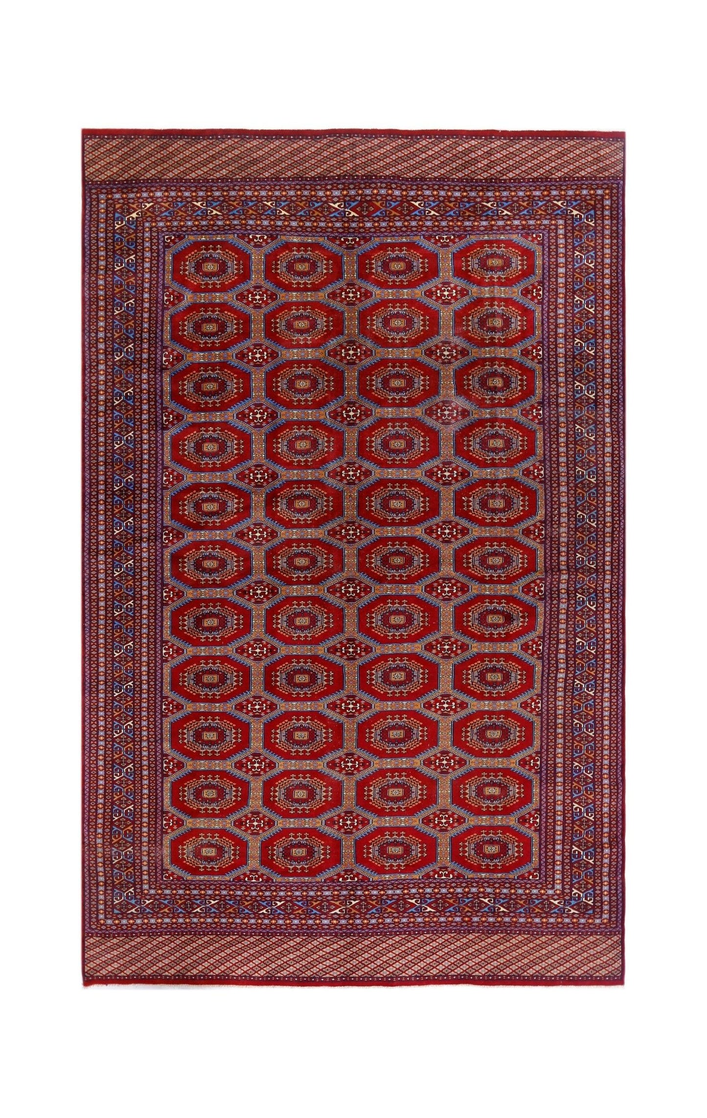 Handmade Vintage Princess Bokhara Rug | 319 x 216 cm | 10'6" x 7'1" - Najaf Rugs & Textile