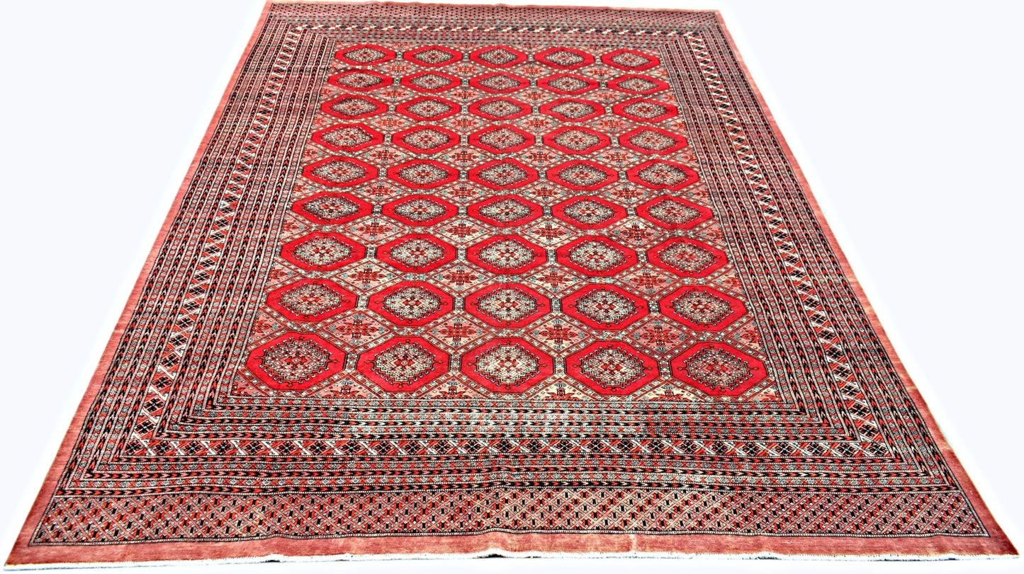 Handmade Vintage Princess Bokhara Rug | 327 x 246 cm | 10'9" x 8'1" - Najaf Rugs & Textile