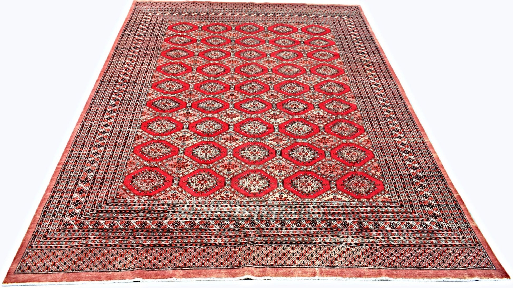 Handmade Vintage Princess Bokhara Rug | 327 x 246 cm | 10'9" x 8'1" - Najaf Rugs & Textile