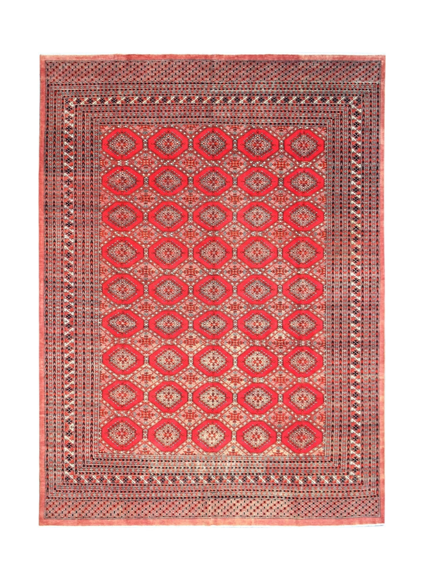 Handmade Vintage Princess Bokhara Rug | 327 x 246 cm | 10'9" x 8'1" - Najaf Rugs & Textile