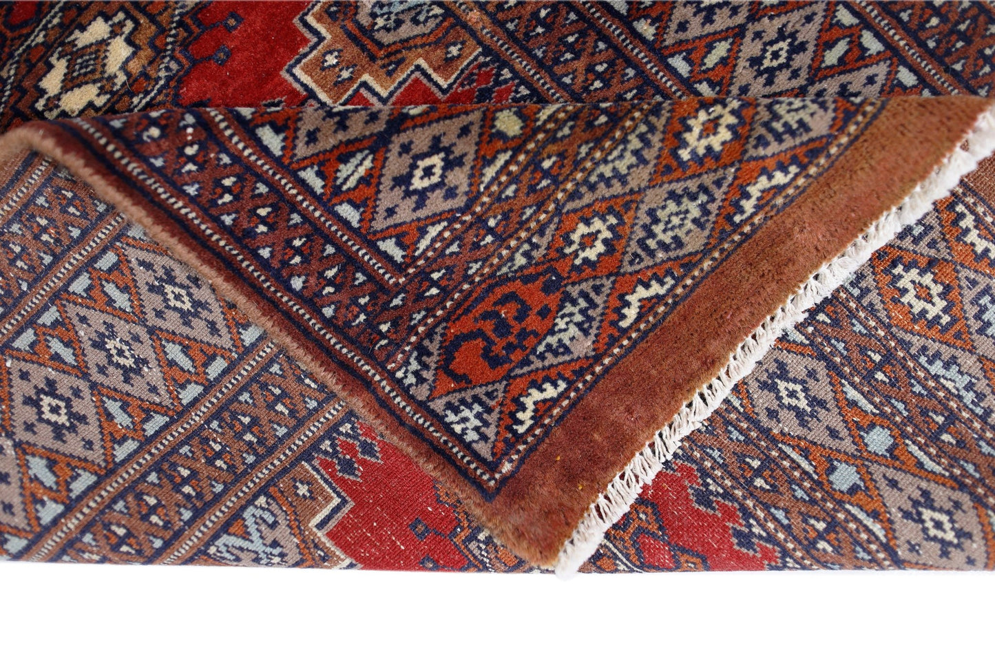 Handmade Vintage Princess Bokhara Hallway Runner | 187 x 62 cm | 6'2" x 2' - Najaf Rugs & Textile
