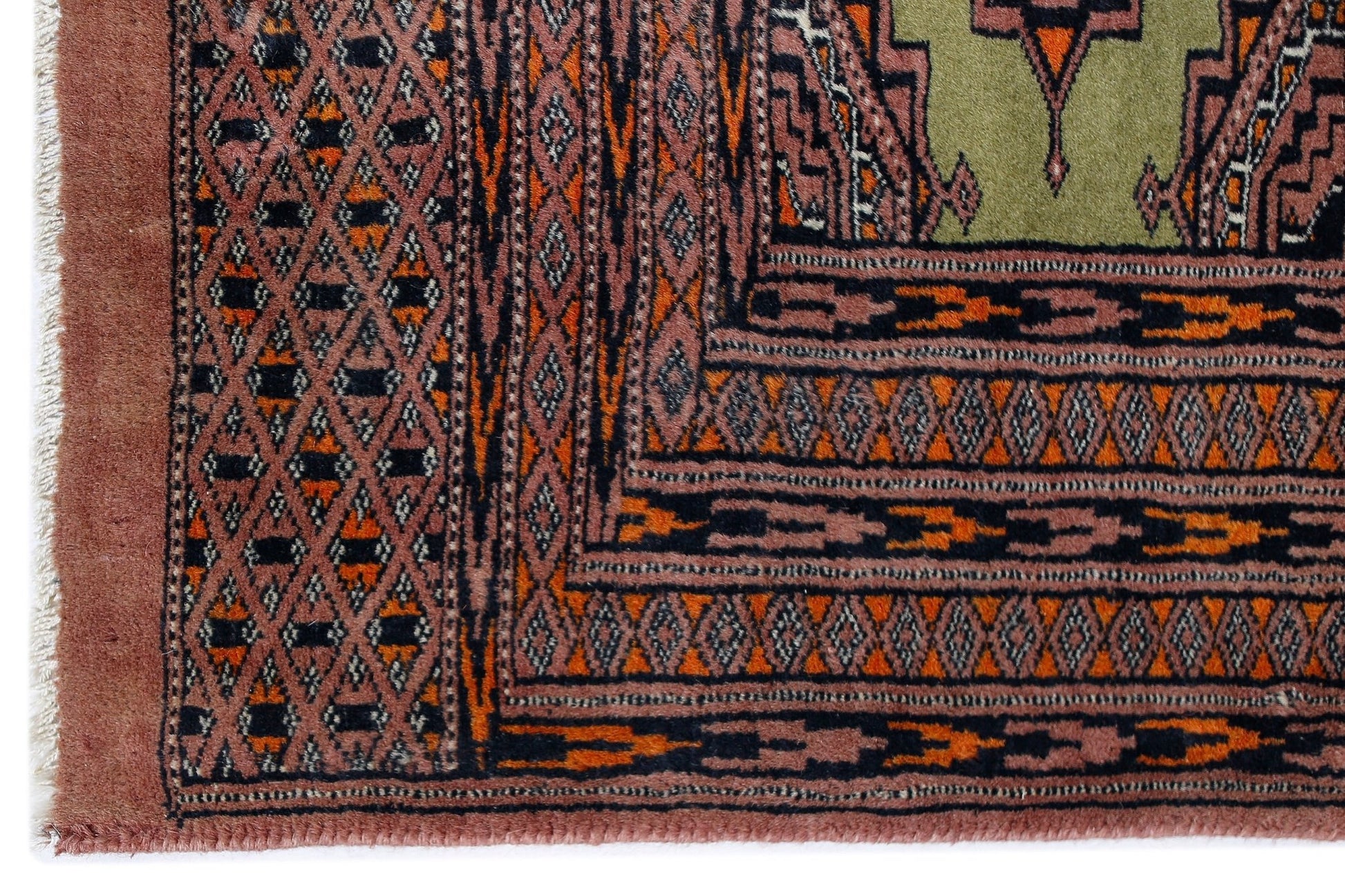 Handmade Vintage Princess Bokhara Hallway Runner | 215 x 64 cm | 7'1" x 2'1" - Najaf Rugs & Textile