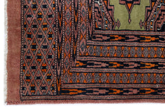 Handmade Vintage Princess Bokhara Hallway Runner | 215 x 64 cm | 7'1" x 2'1" - Najaf Rugs & Textile