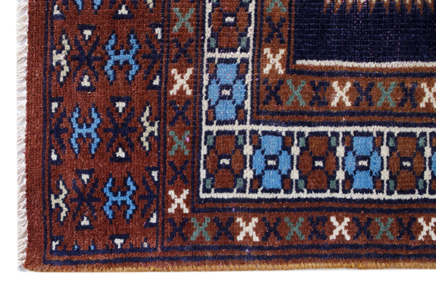 Handmade Vintage Princess Bokhara Hallway Runner | 252 x 75 cm | 8'4" x 2'6" - Najaf Rugs & Textile