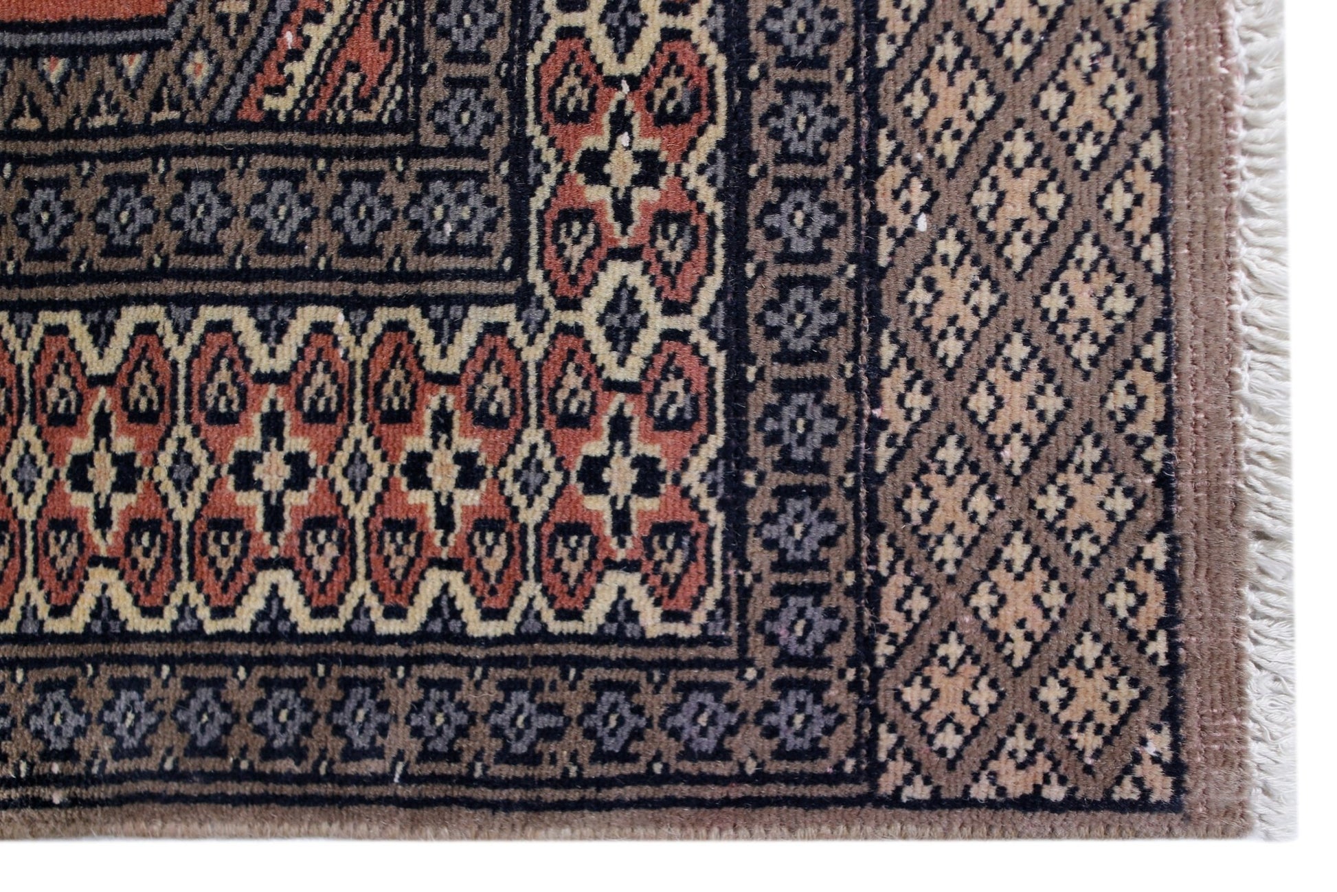 Handmade Vintage Princess Bokhara Hallway Runner | 308 x 78 cm | 10'1" x 2'7" - Najaf Rugs & Textile