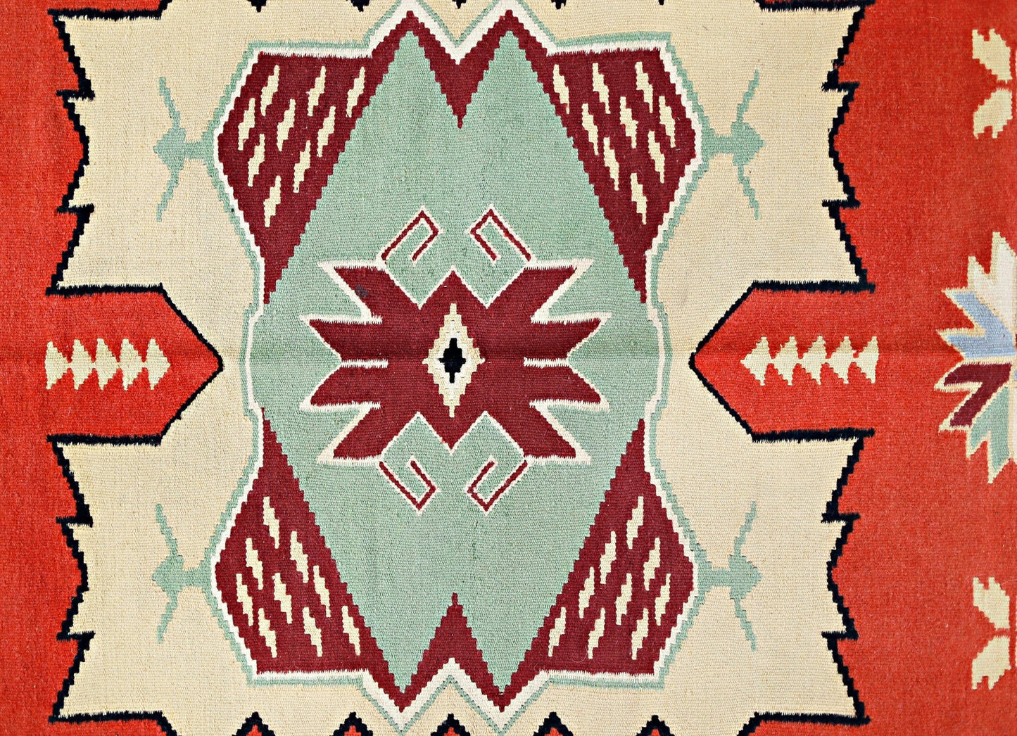Handmade Vintage Romanian Kilim | 289 x 197 cm | 9'6" x 6'6" - Najaf Rugs & Textile