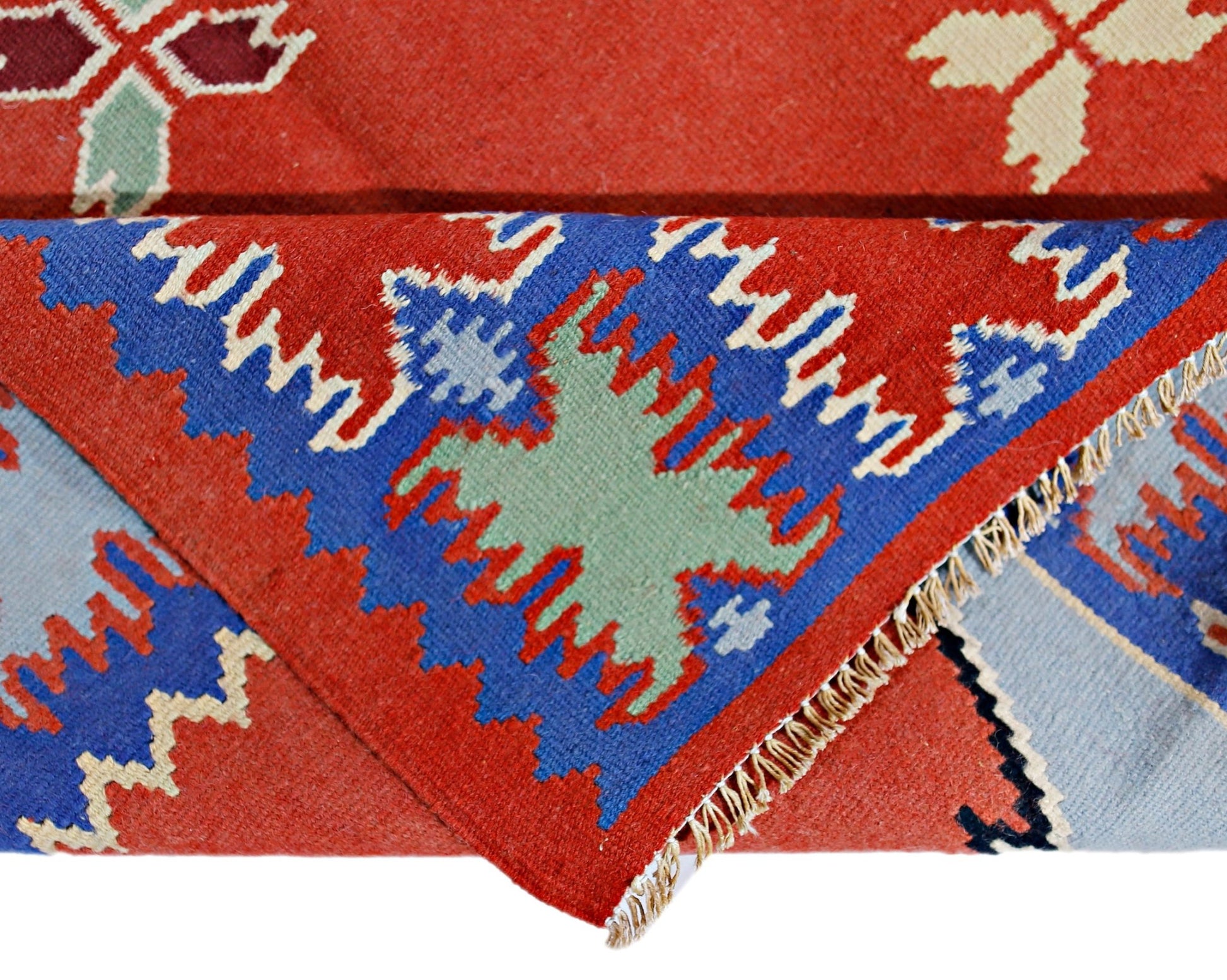 Handmade Vintage Romanian Kilim | 289 x 197 cm | 9'6" x 6'6" - Najaf Rugs & Textile