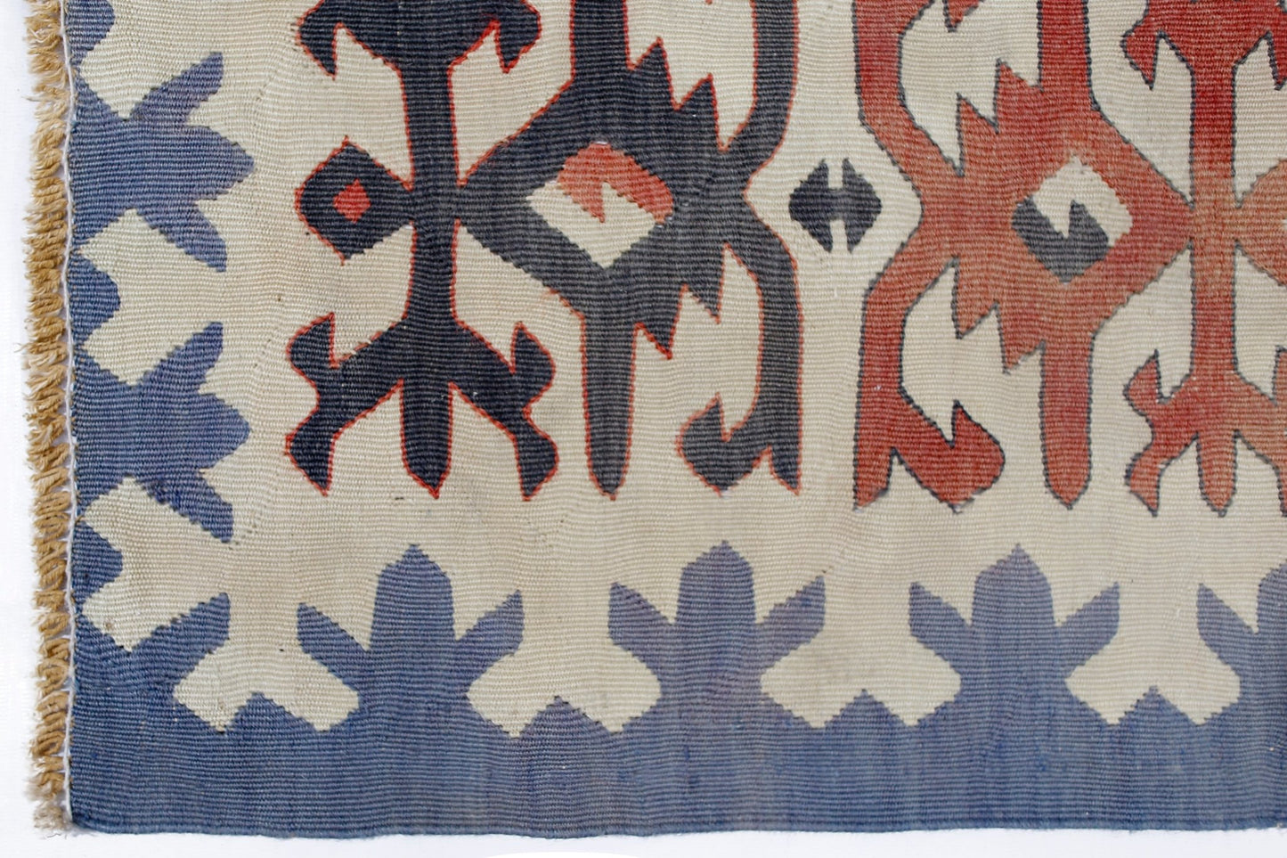 Handmade Vintage Serbian Kilim | 290 x 199 cm | 9'6" x 6'6" - Najaf Rugs & Textile