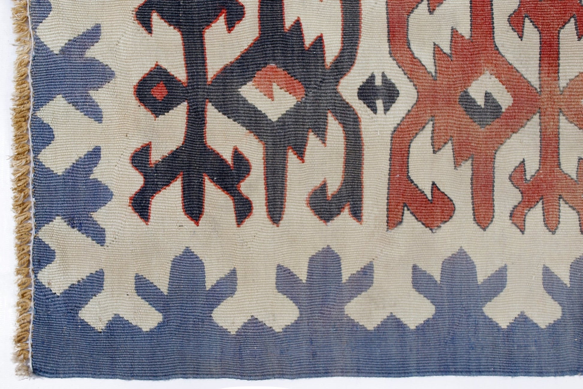 Handmade Vintage Serbian Kilim | 290 x 199 cm | 9'6" x 6'6" - Najaf Rugs & Textile