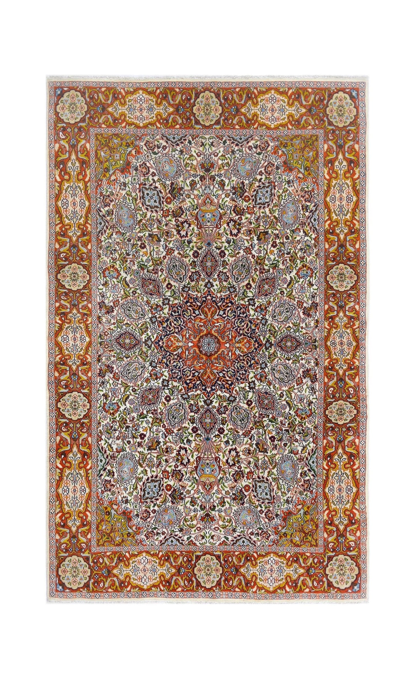 Handmade Vintage Persian Kerman Rug | 198 x 121 cm | 6'6" x 3'11" - Najaf Rugs & Textile