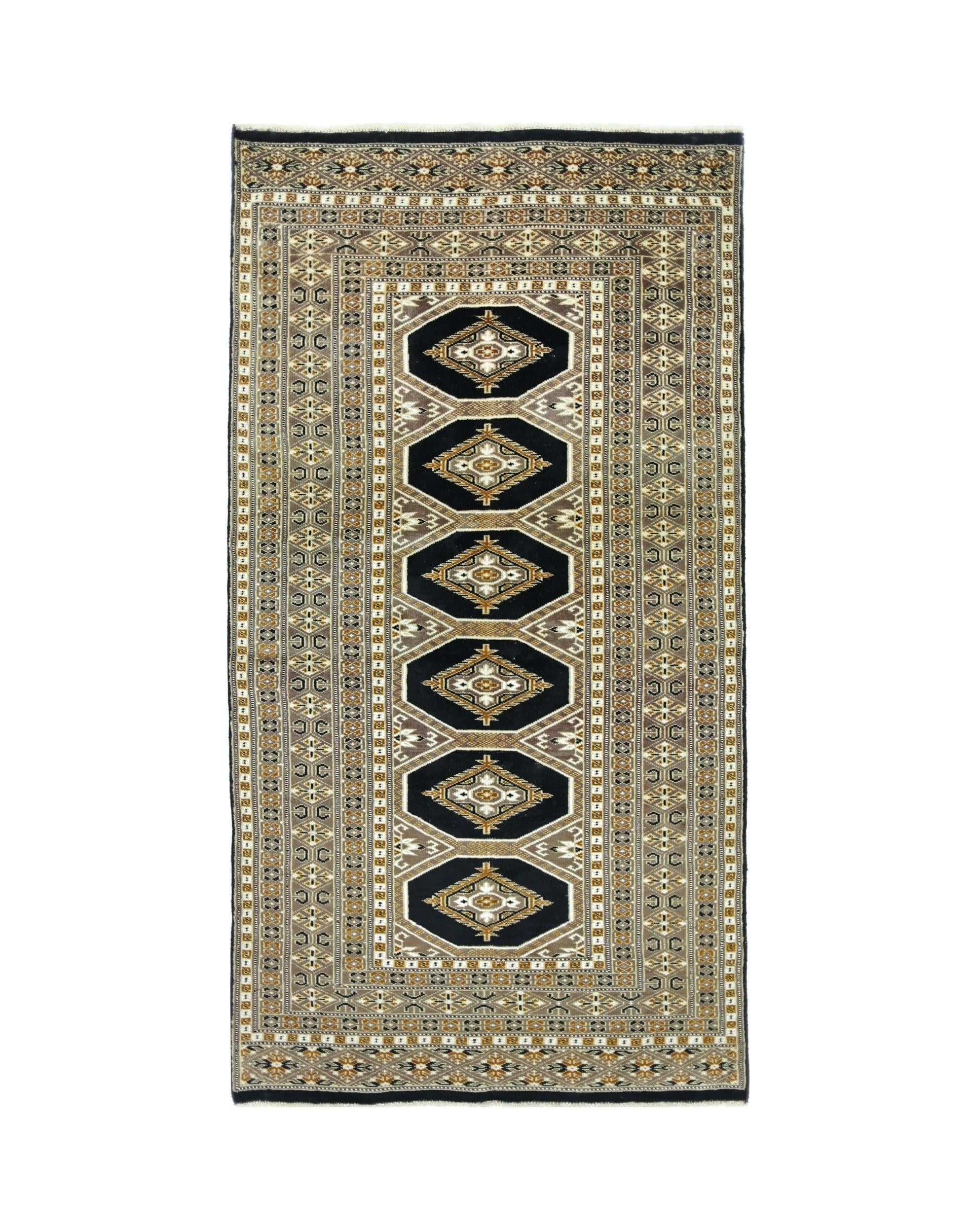 Vintage Silk Princess Bokhara Rug