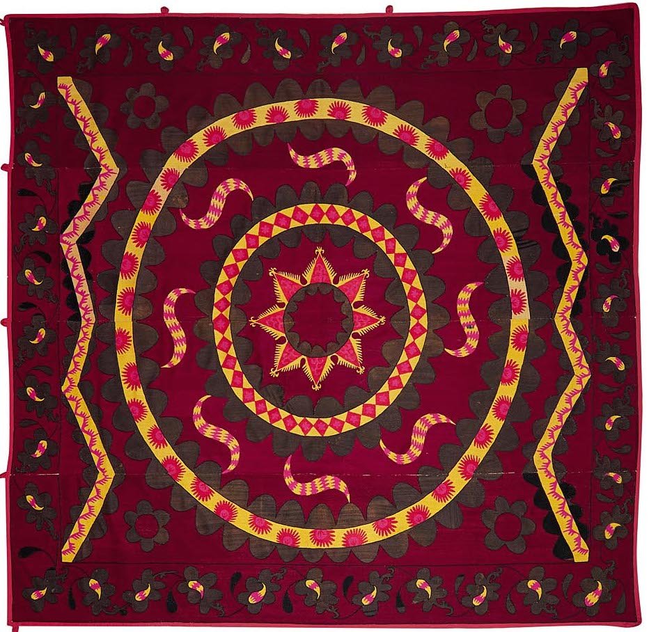 Vintage Silk Uzbek Suzani