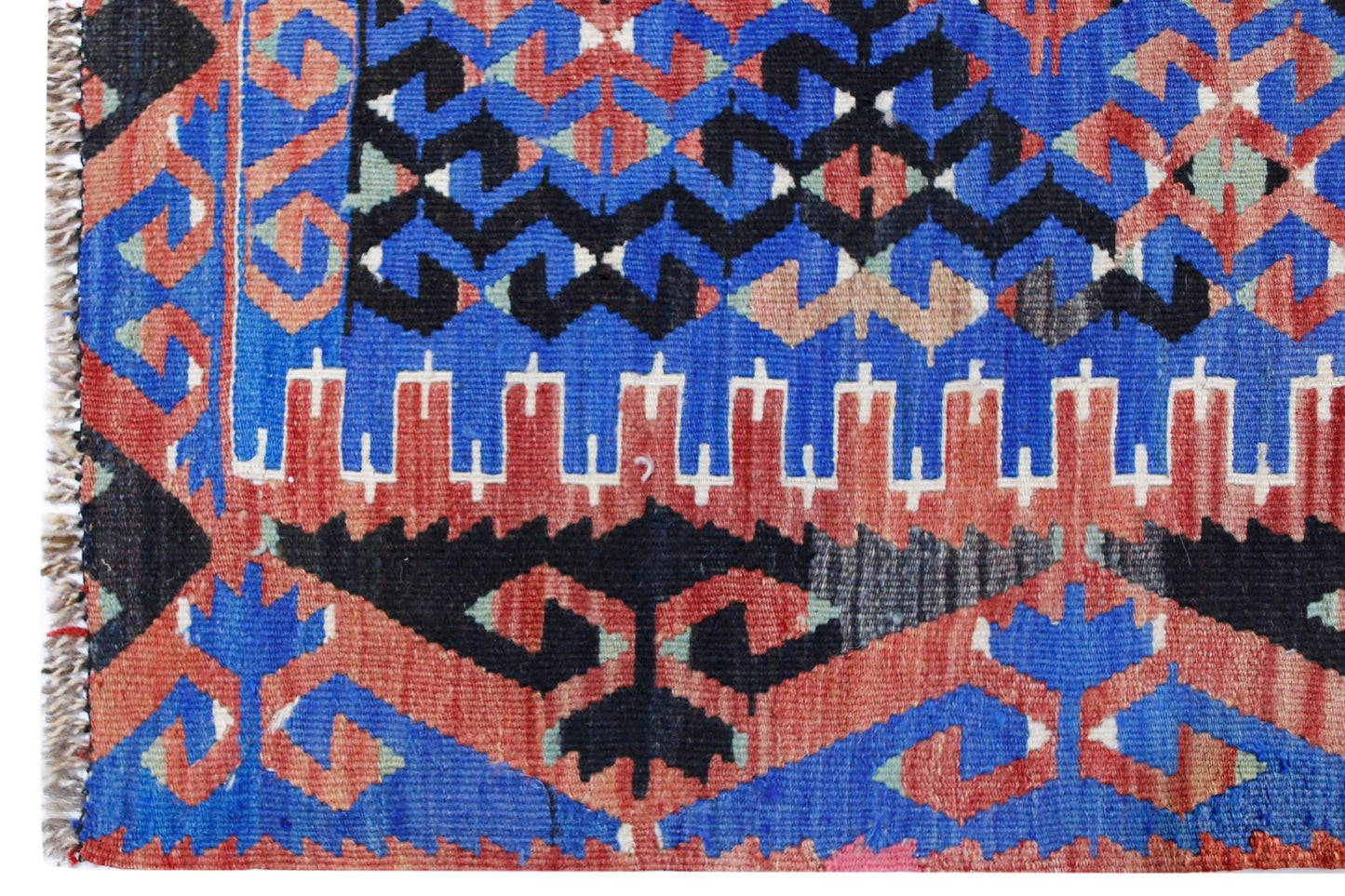 Handmade Vintage Turkish Kilim | 314 x 176 cm | 10'4" x 5'9" - Najaf Rugs & Textile