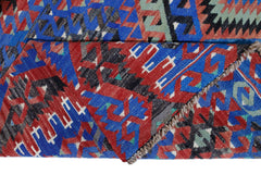 Handmade Vintage Turkish Kilim | 314 x 176 cm | 10'4" x 5'9" - Najaf Rugs & Textile